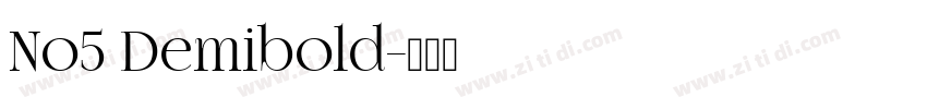 No5 Demibold字体转换